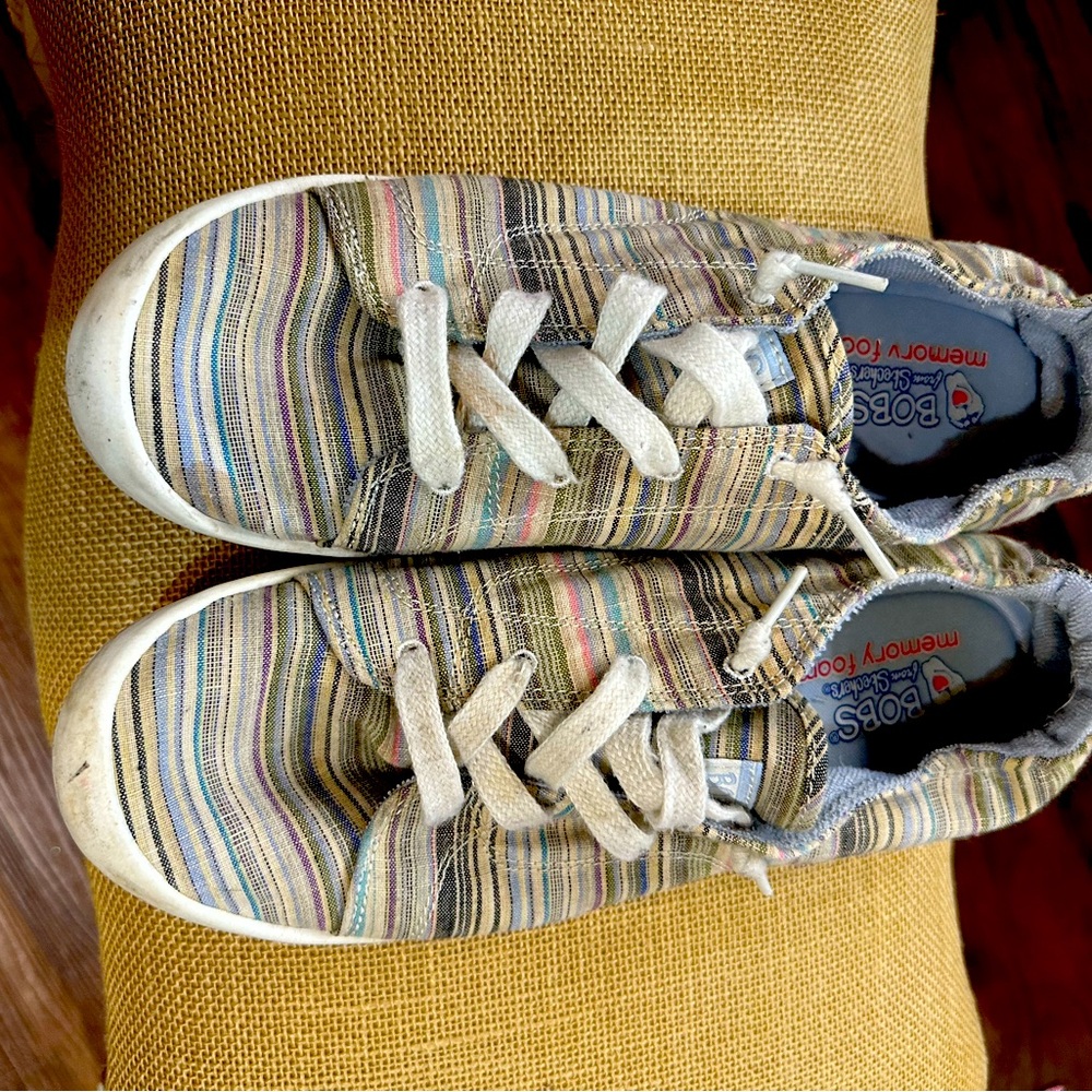 Multi Color Bobs Beach Bingo Slip Ons ( Very Comfy)
